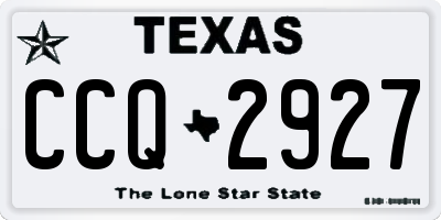 TX license plate CCQ2927