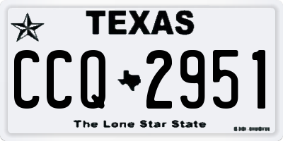 TX license plate CCQ2951
