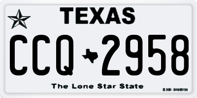 TX license plate CCQ2958