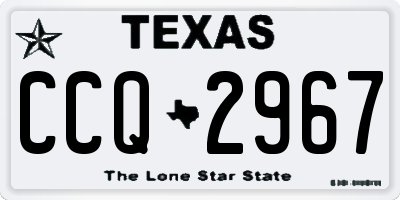 TX license plate CCQ2967