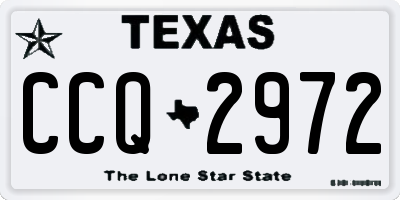 TX license plate CCQ2972