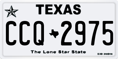 TX license plate CCQ2975