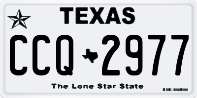 TX license plate CCQ2977
