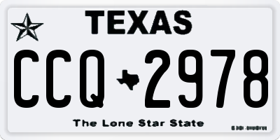 TX license plate CCQ2978
