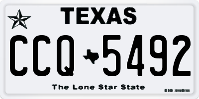 TX license plate CCQ5492