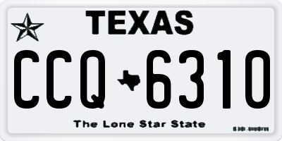 TX license plate CCQ6310