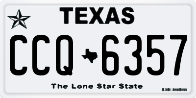 TX license plate CCQ6357