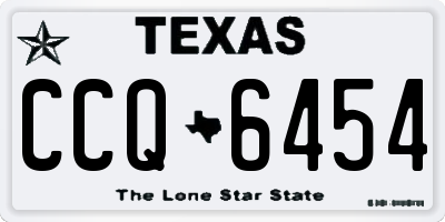 TX license plate CCQ6454