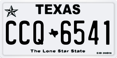 TX license plate CCQ6541