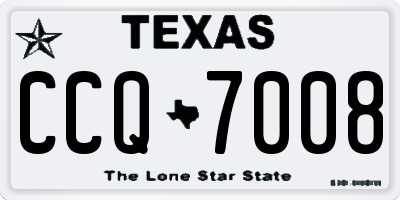 TX license plate CCQ7008