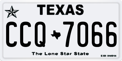 TX license plate CCQ7066
