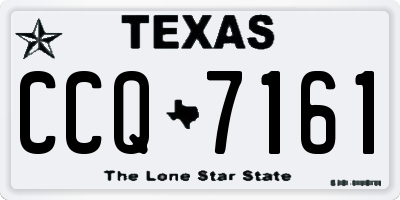 TX license plate CCQ7161