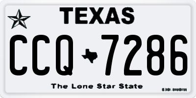 TX license plate CCQ7286