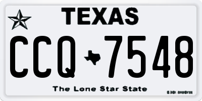 TX license plate CCQ7548