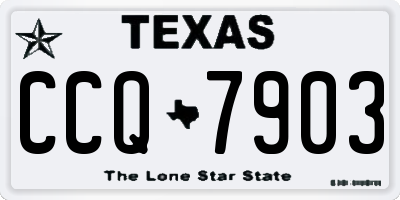 TX license plate CCQ7903