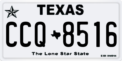 TX license plate CCQ8516