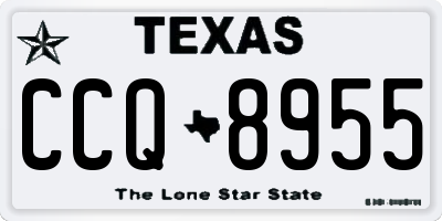 TX license plate CCQ8955