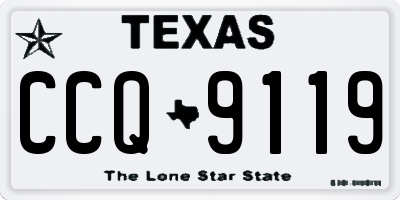 TX license plate CCQ9119