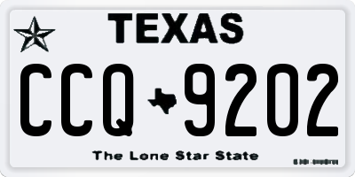 TX license plate CCQ9202