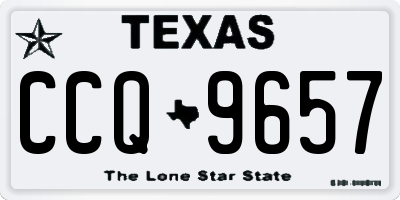 TX license plate CCQ9657
