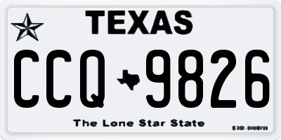 TX license plate CCQ9826