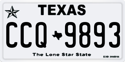 TX license plate CCQ9893