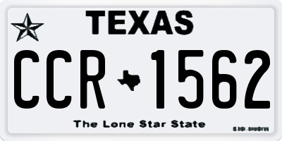 TX license plate CCR1562