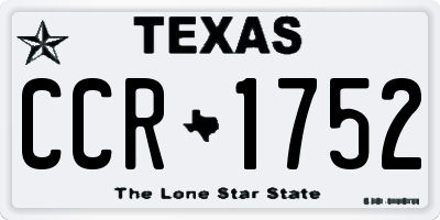 TX license plate CCR1752