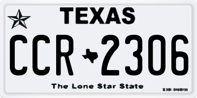 TX license plate CCR2306