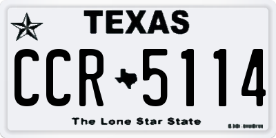 TX license plate CCR5114
