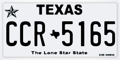 TX license plate CCR5165
