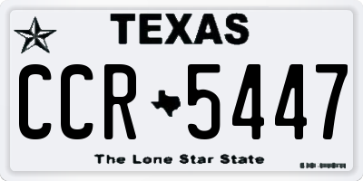 TX license plate CCR5447