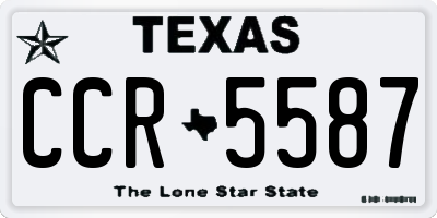 TX license plate CCR5587