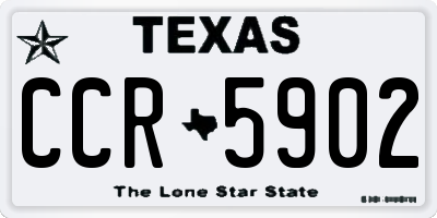 TX license plate CCR5902