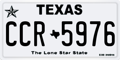 TX license plate CCR5976