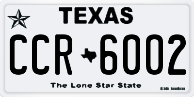 TX license plate CCR6002
