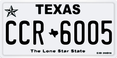 TX license plate CCR6005