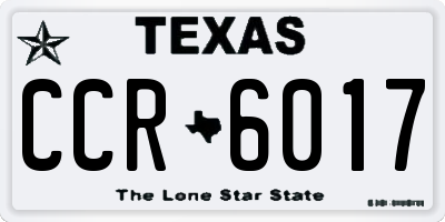 TX license plate CCR6017