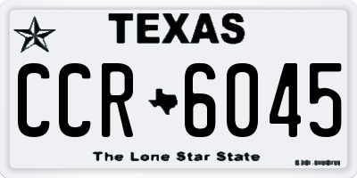 TX license plate CCR6045