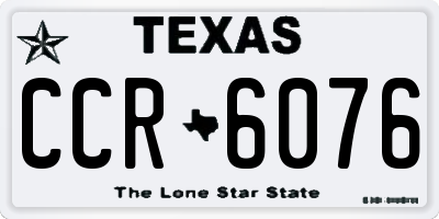 TX license plate CCR6076