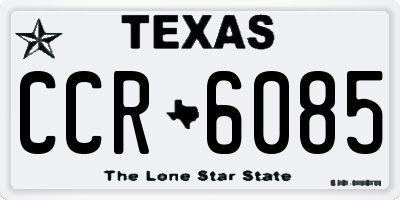 TX license plate CCR6085