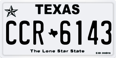 TX license plate CCR6143