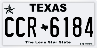 TX license plate CCR6184