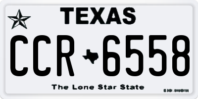 TX license plate CCR6558