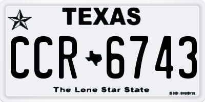 TX license plate CCR6743