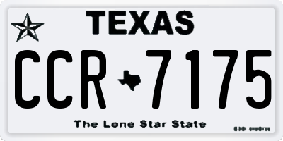 TX license plate CCR7175