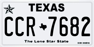 TX license plate CCR7682