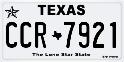 TX license plate CCR7921