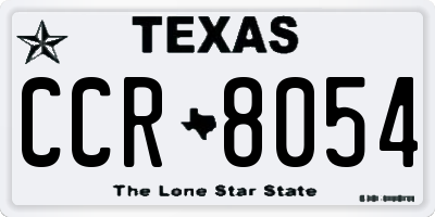 TX license plate CCR8054