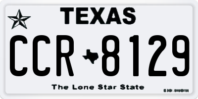TX license plate CCR8129